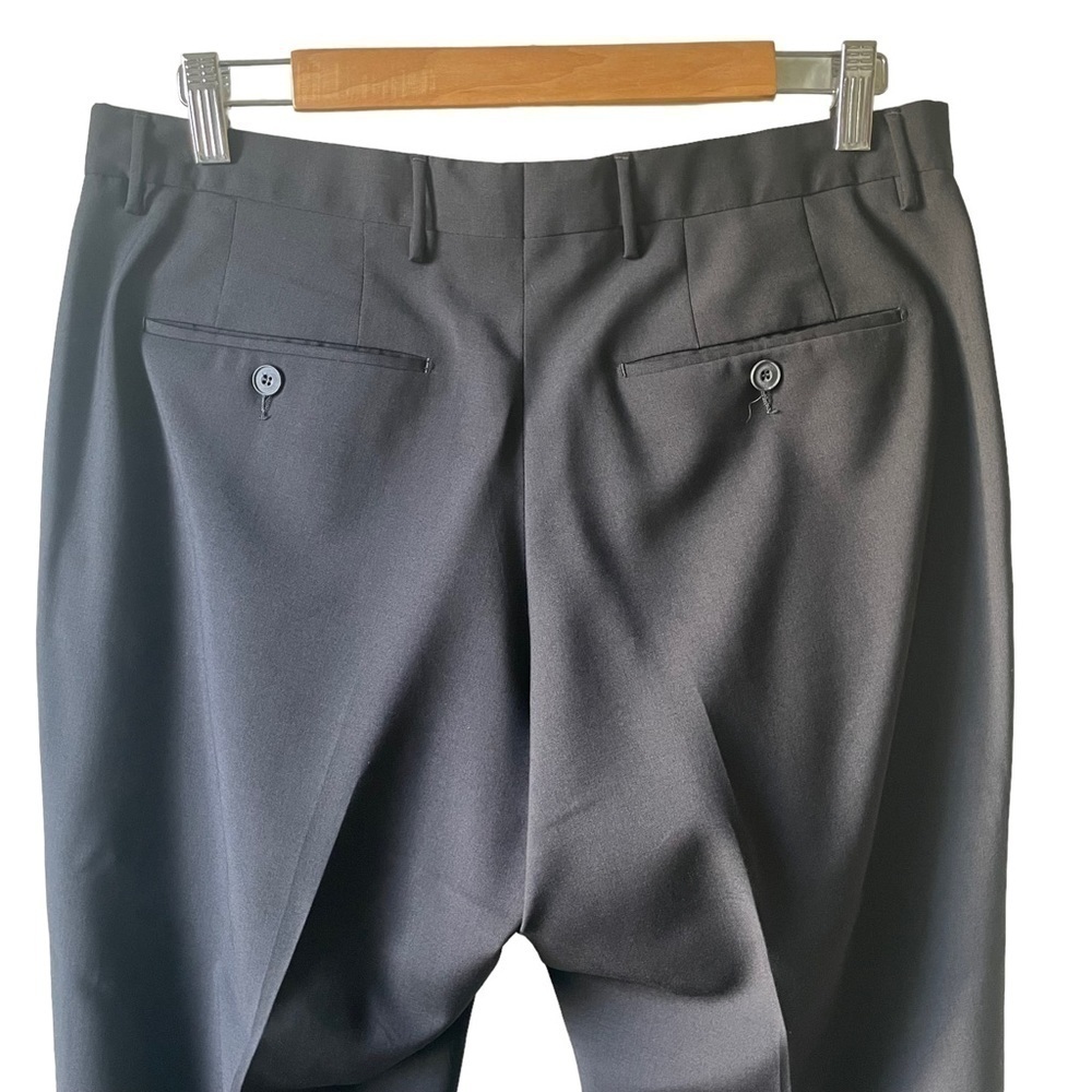 Burberry Wool Twill Tailored Black Trousers Size 48 / 14 US - Picture 5 of 11